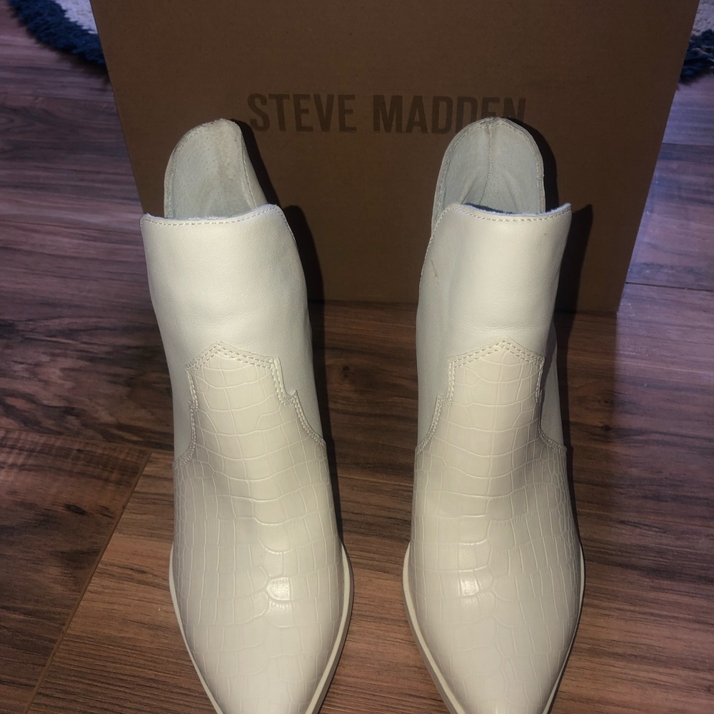 Cowgirl booties Steve Madden Chayna Bone Multi nwb - Picture 4 of 7